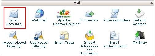 ساخت اکانت ایمیل در Cpanel