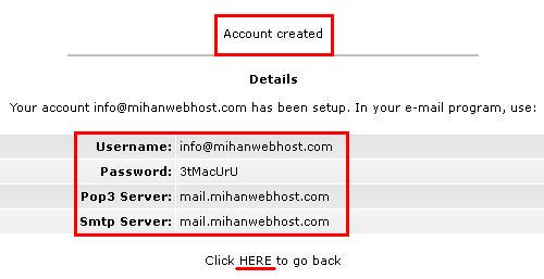 ایجاد اکانت ایمیل در دایرکت ادمین