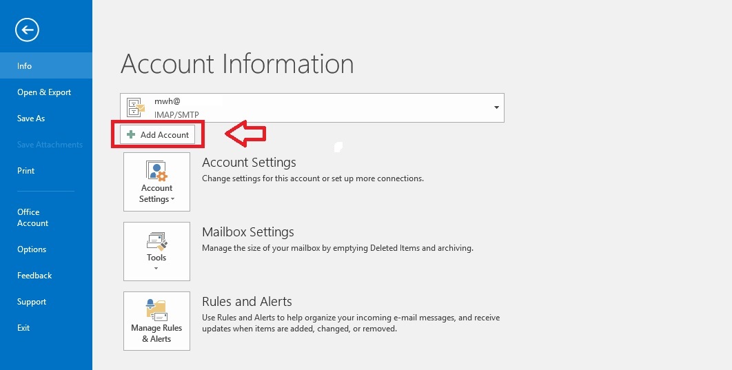نحوه تنظیم 2016 outlook برای دریافت ایمیل