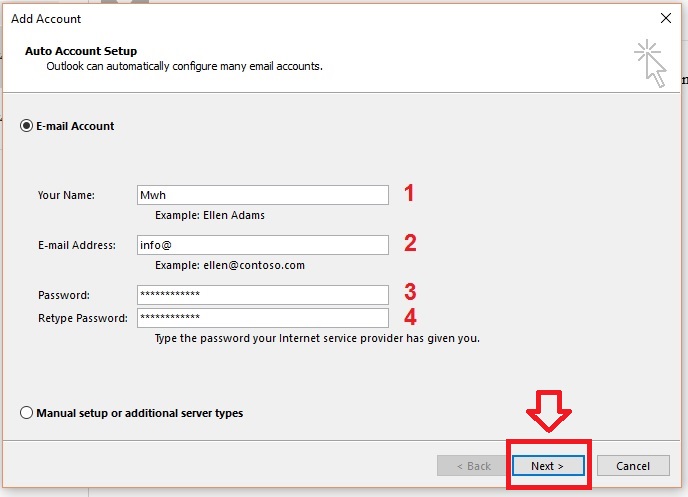 نحوه تنظیم 2016 outlook برای دریافت ایمیل