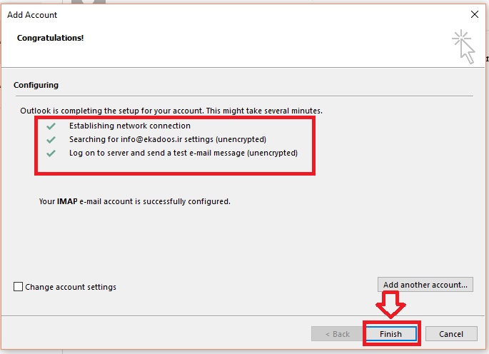 نحوه تنظیم 2016 outlook برای دریافت ایمیل
