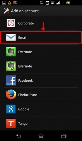 تنظیم اکانت ایمیل برای گوشیهای اندروید Android