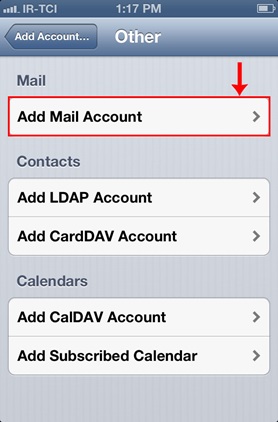 تنظیم اکانت ایمیل هاست روی گوشیهای آیفون iOS